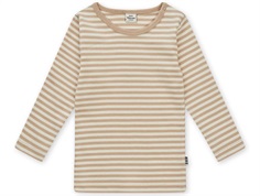 Mads Nørgaard Tobinino t-shirt oxford tan/vanilla ice stribet